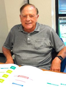cheery older man smiling